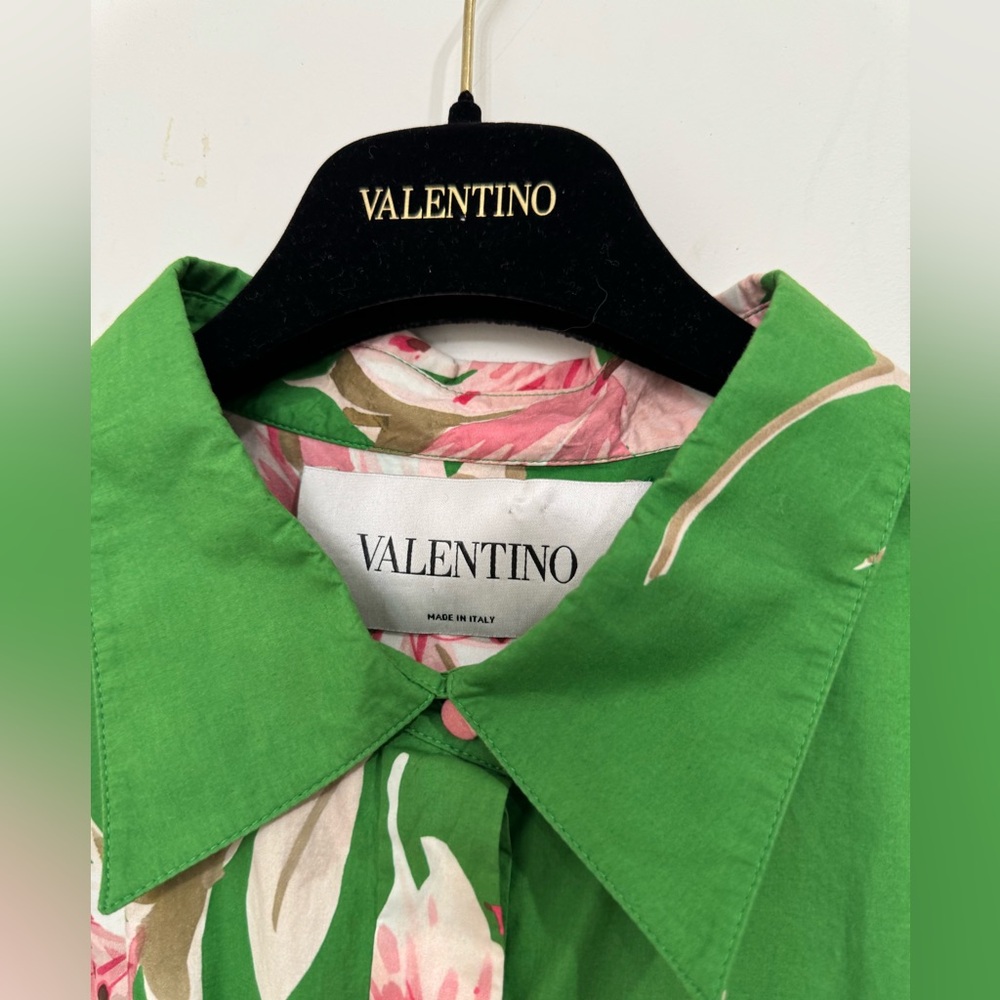 VALENTINO GARAVANI
Lilium print cotton dress in green size IT 42 - Picture 11 of 16